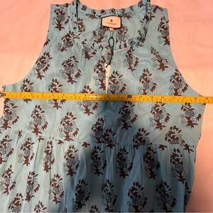 Tuckernuck Blue and Brown Floral Maxi Dress